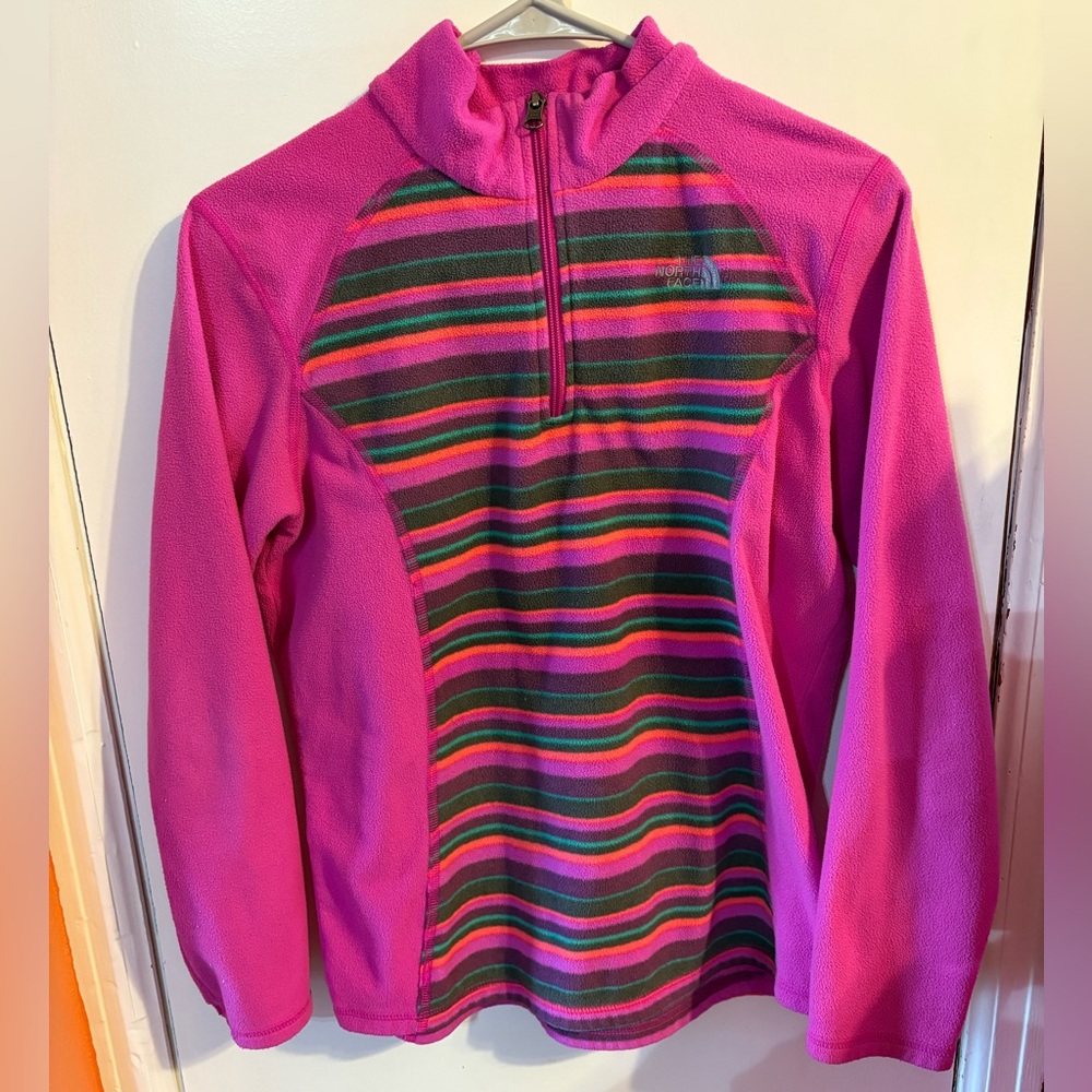 The North Face Pink Striped Pullover